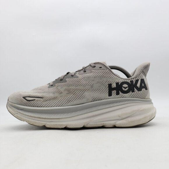 Hoka One One Clifton 9 Mens Size 11 D Harbor Mist Gray Running Athletic Sneakers - Picture 4 of 10